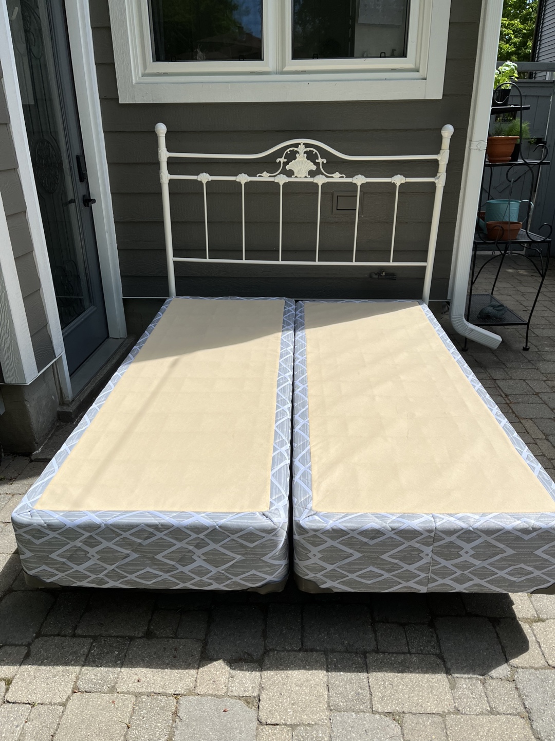Queen Bed Frame with Headboard and Box Spring - photo 2