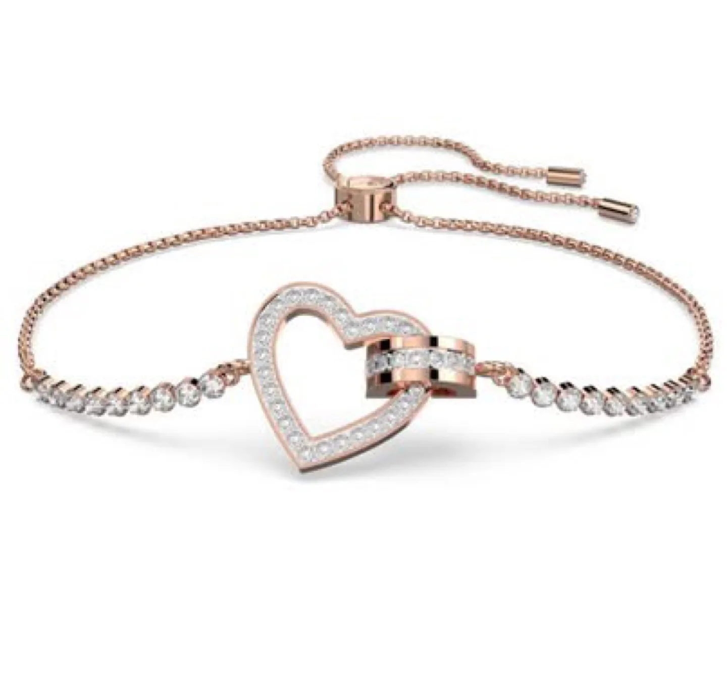 Swarovski Rose Gold Heart Bracelet thumbnail