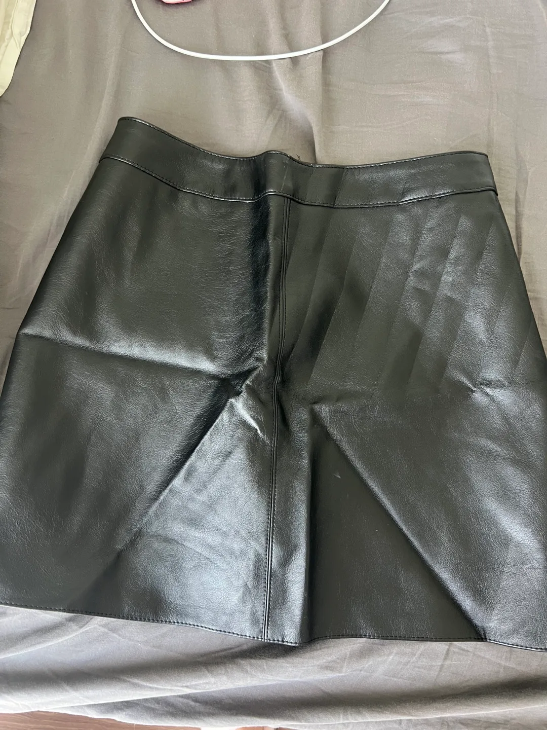 Black Faux Leather Mini Skirt thumbnail