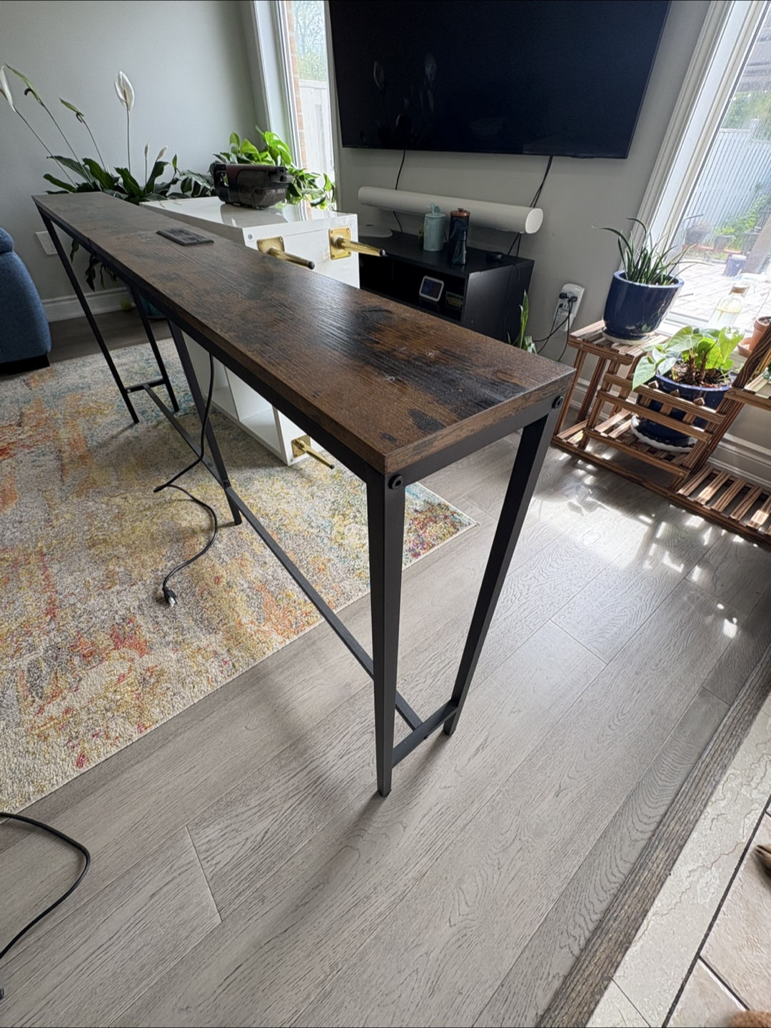 Narrow Console Table with USB Ports - photo 3