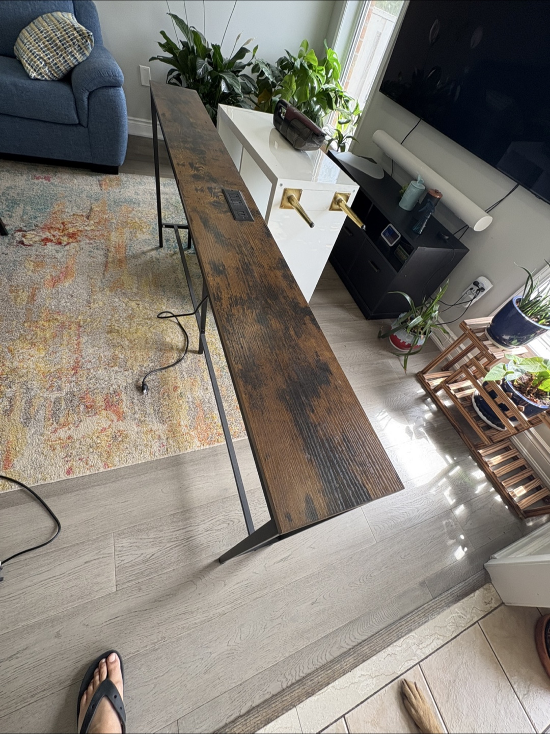 Narrow Console Table with USB Ports - photo 4