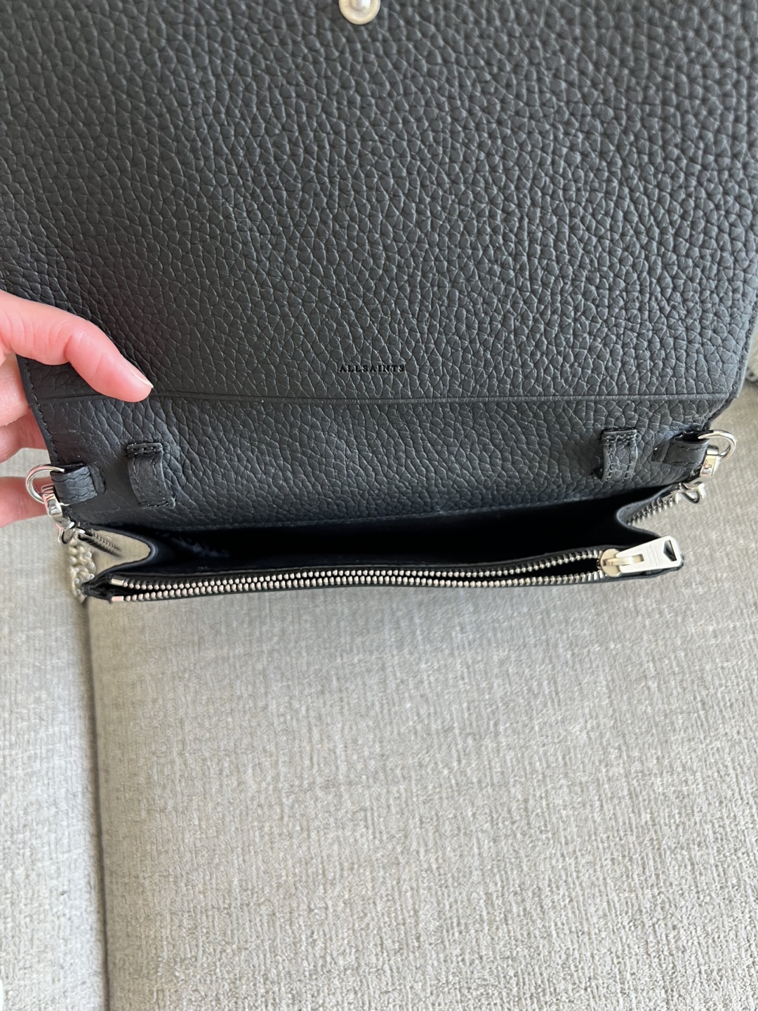 Allsaints Leather Wallet on Chain - photo 4