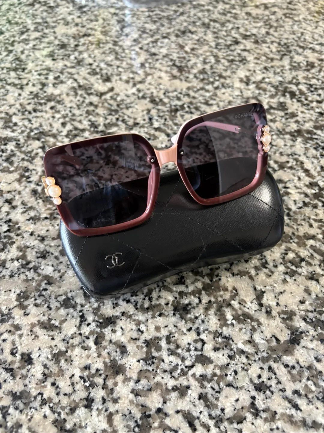 CHANEL Sunglasses with Pearl Accents image indicator(2)