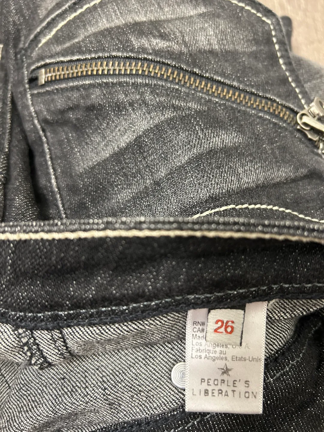 People's Liberation Size 26 Black Women Jeans image indicator(5)