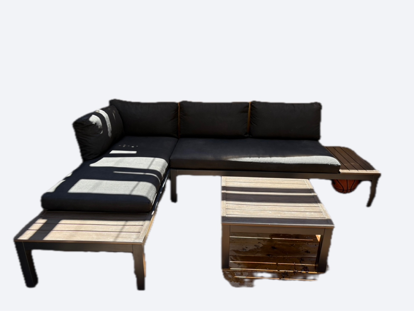 Outdoor Sectional Sofa Set with Coffee Table