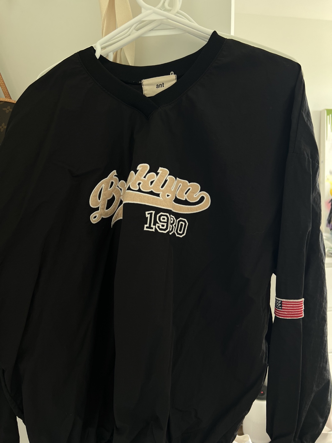 Black Brooklyn 1930 Baseball-Style Jacket