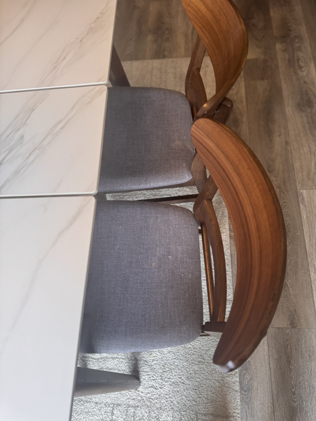 Extendable Dining Table with 4 Chairs and a bench - photo 4