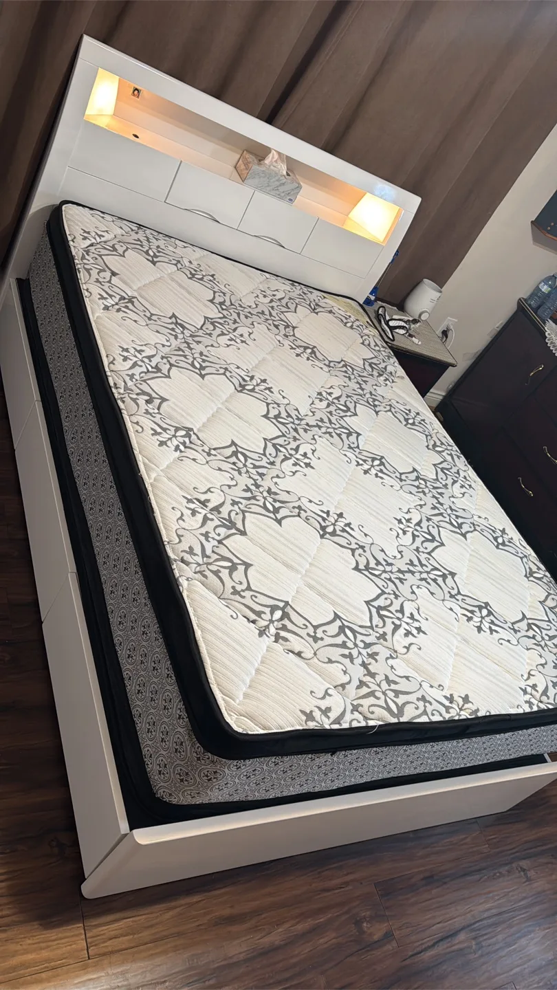 Double Bed Frame with Mattress and Built-in Storage image indicator(8)