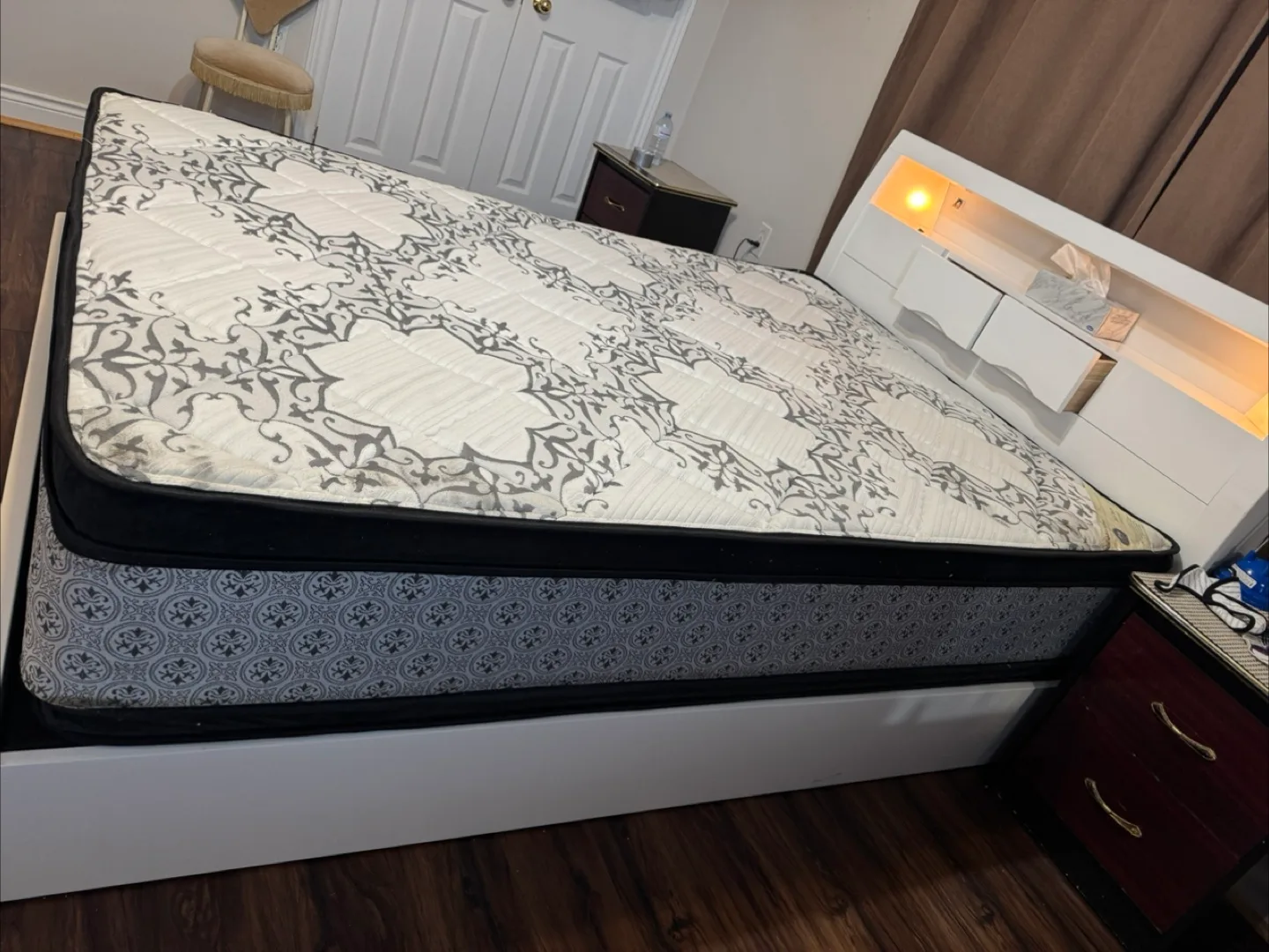 Double Bed Frame with Mattress and Built-in Storage image indicator(5)