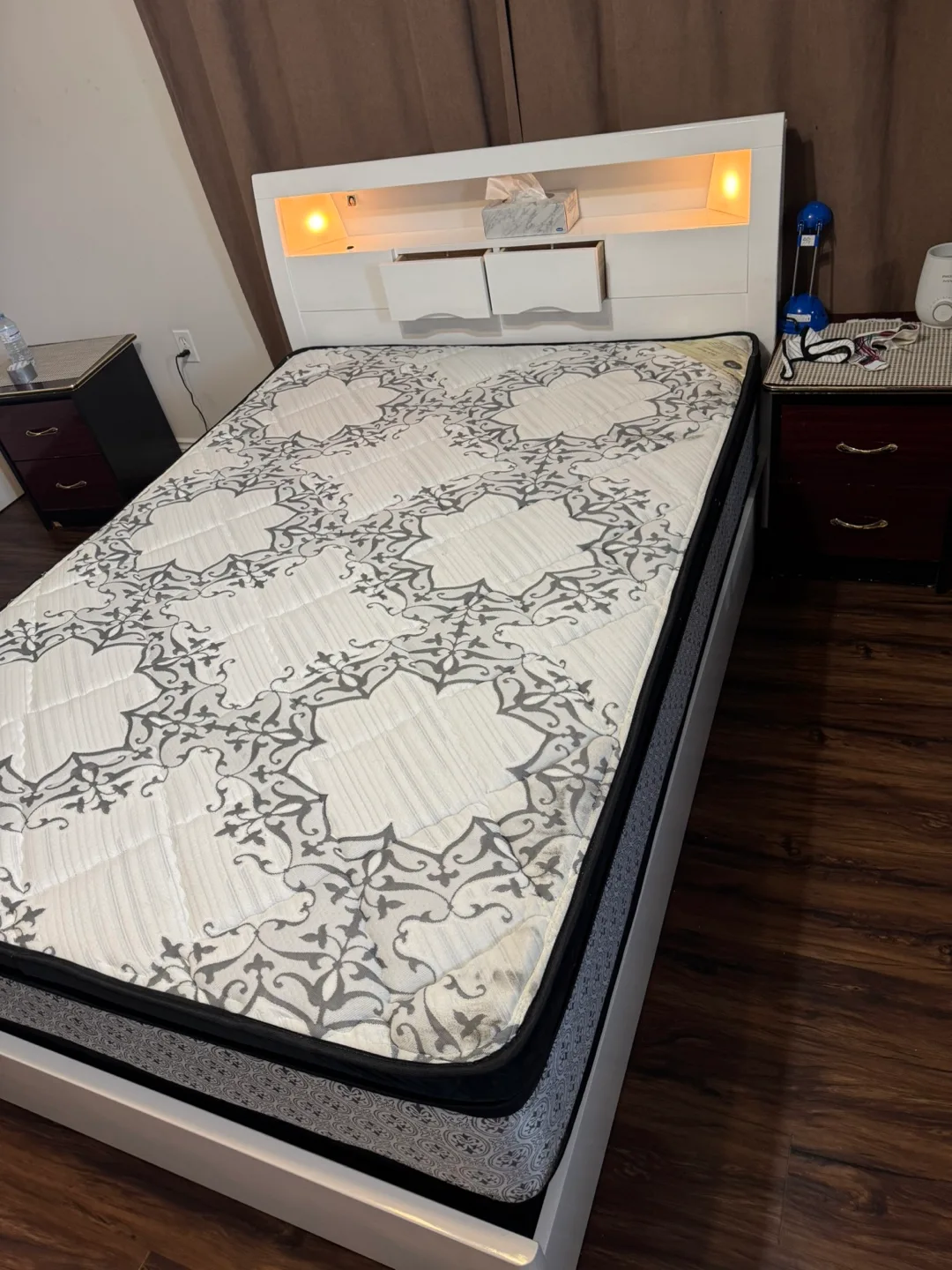 Double Bed Frame with Mattress and Built-in Storage image indicator(7)