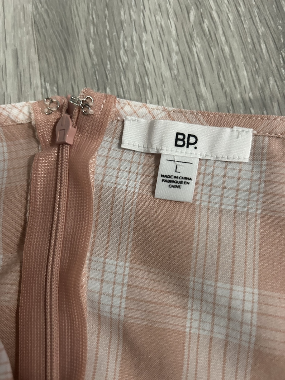 BP. Nordstrom Pink Gingham Mini Dress Size Large - photo 5