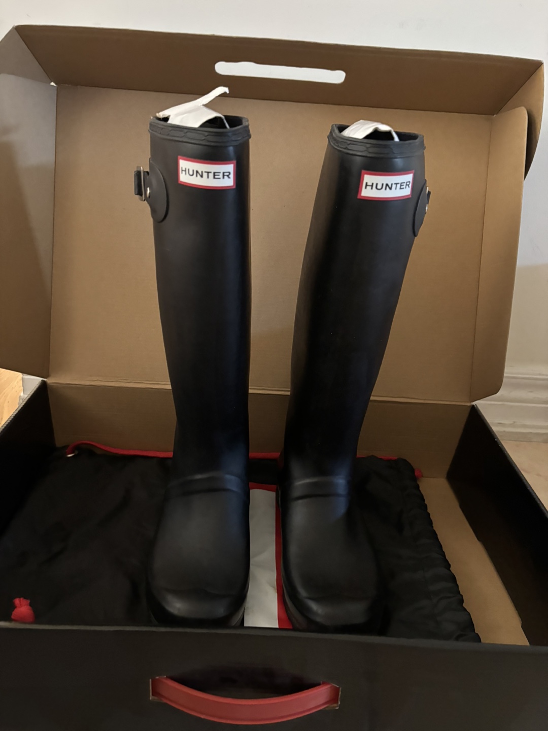 Hunter Original Tall Gloss Black Rain Boots