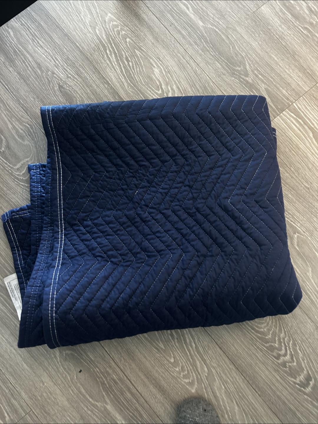 One Moving Blanket, 40" x 72", Navy Blue