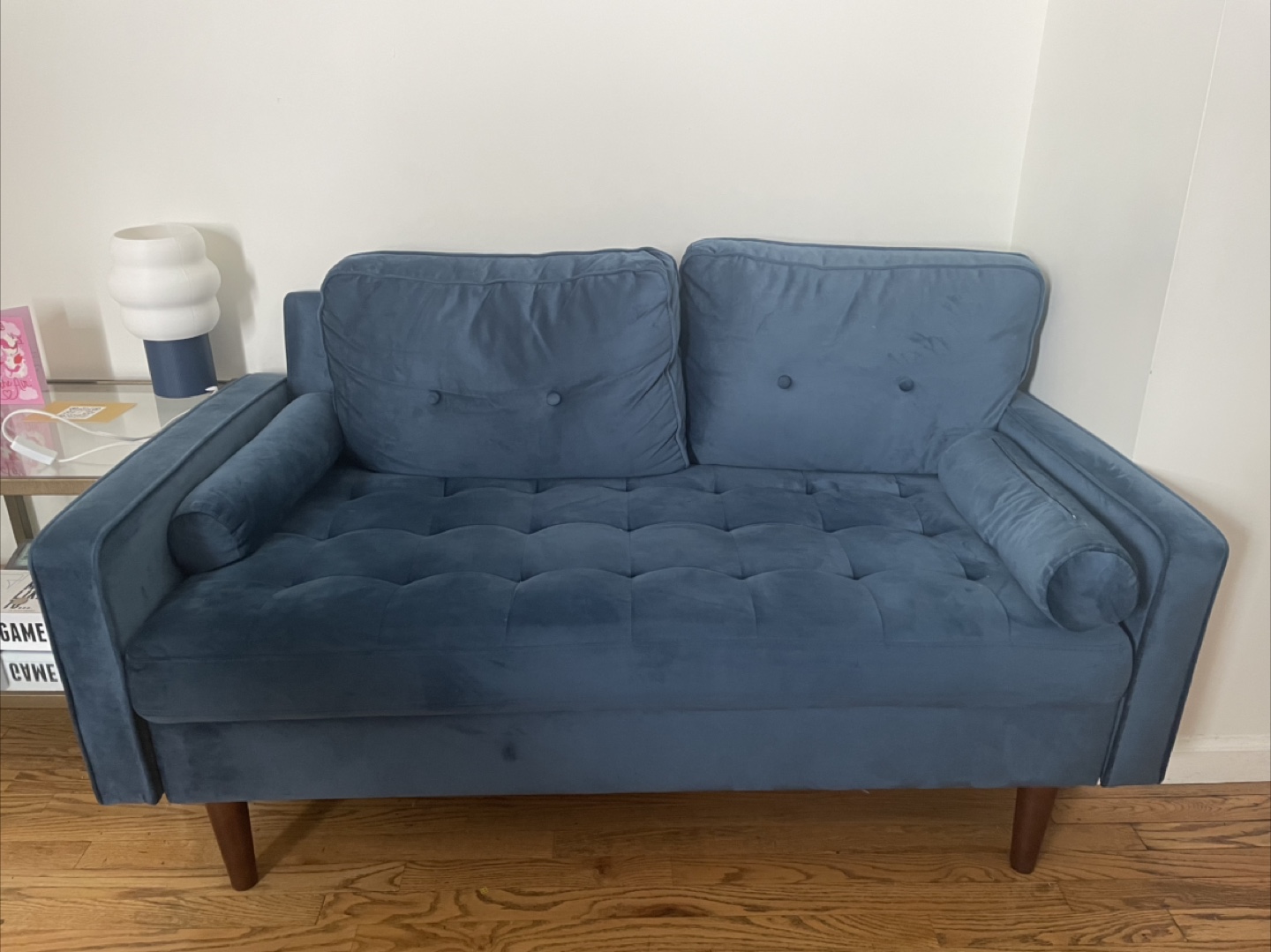 Blue Velvet Loveseat