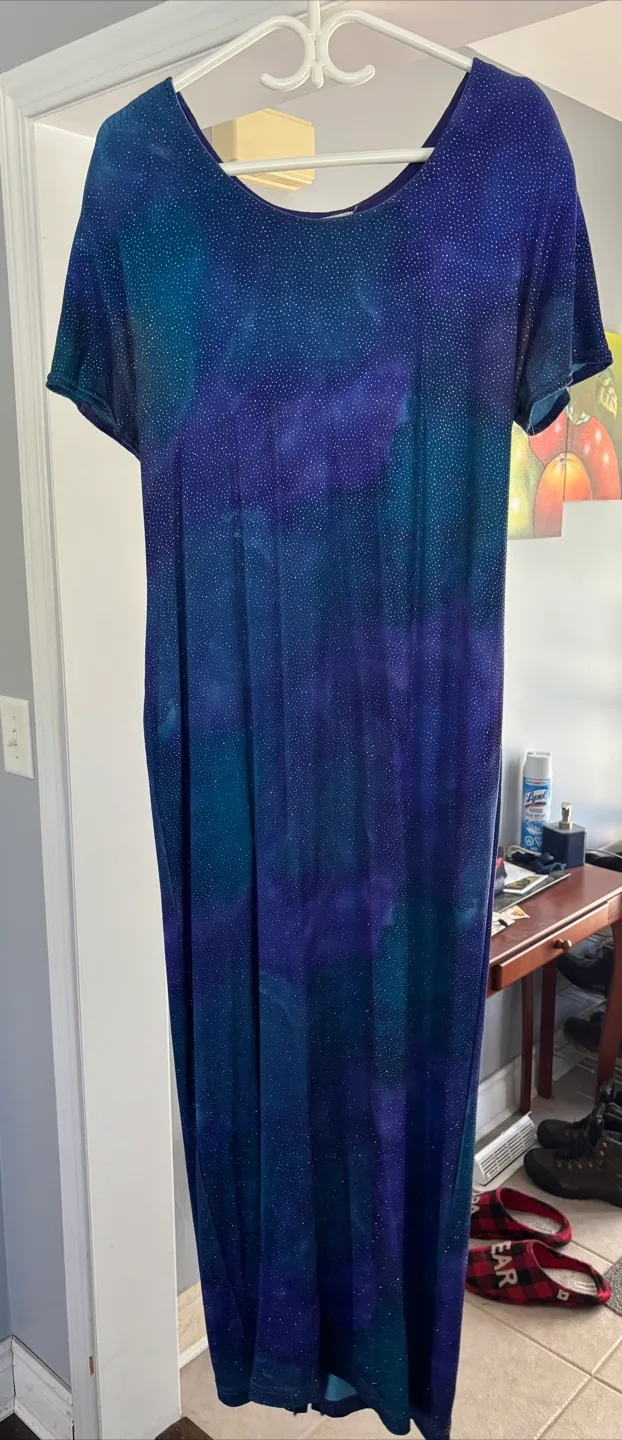 Galaxy Print Maxi Dress thumbnail
