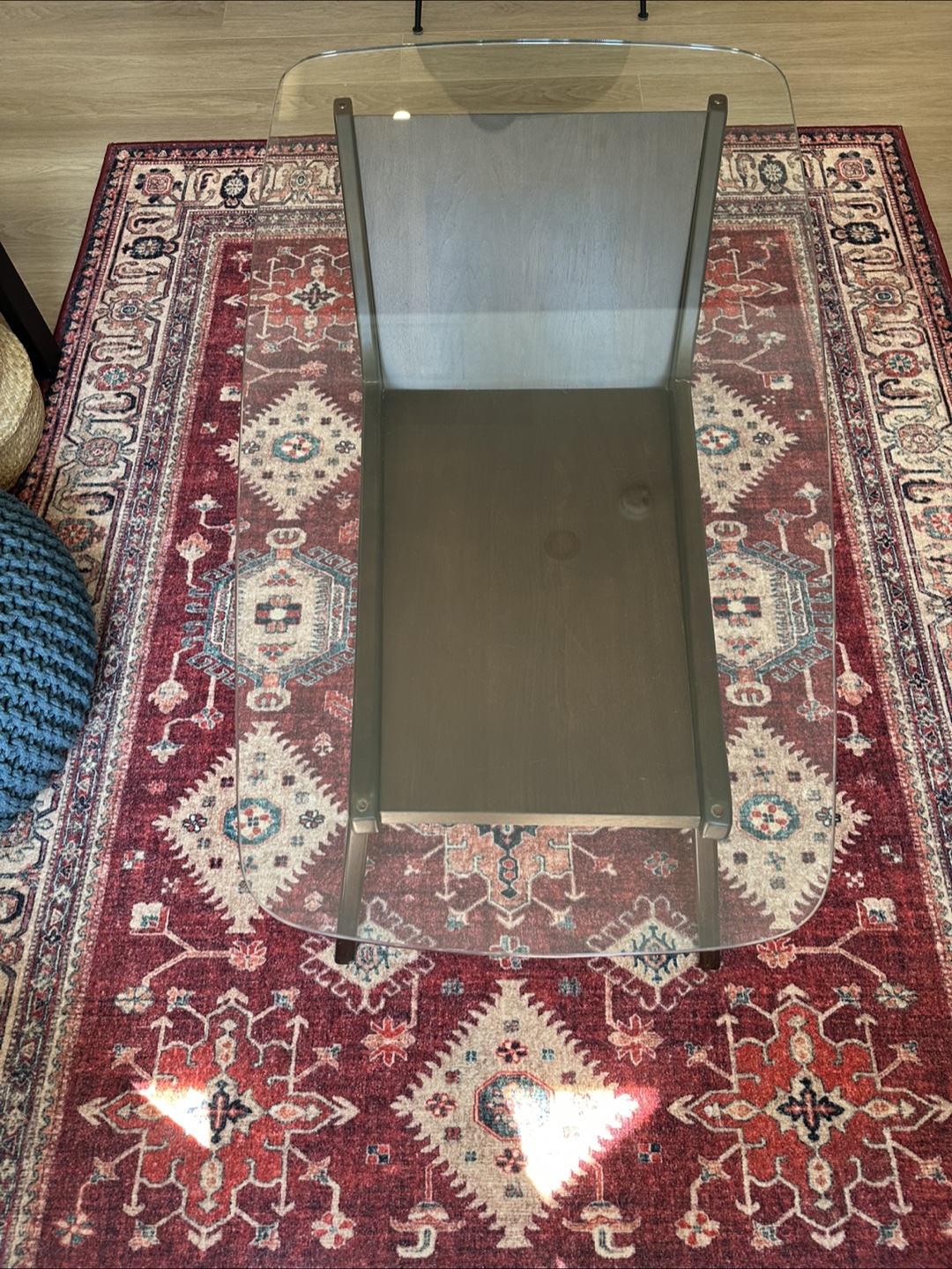 Mid-Century Modern Coffee Table with Glass Top - photo 2