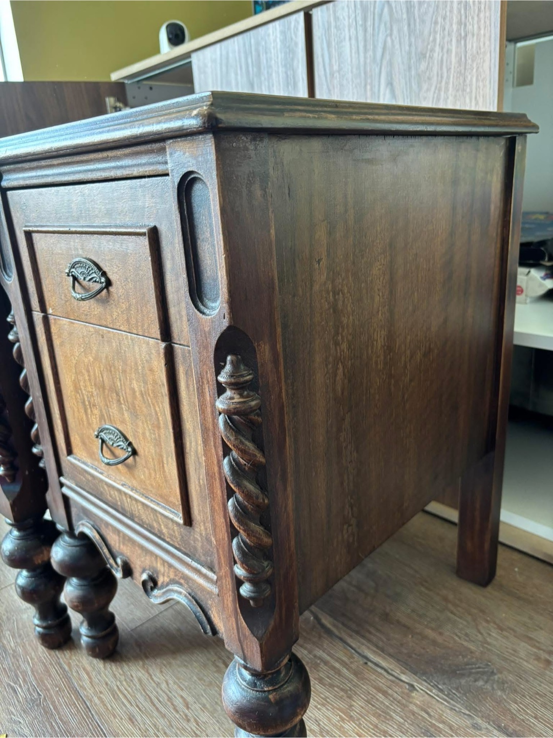 Pair of Antique Wooden Nightstands - photo 3