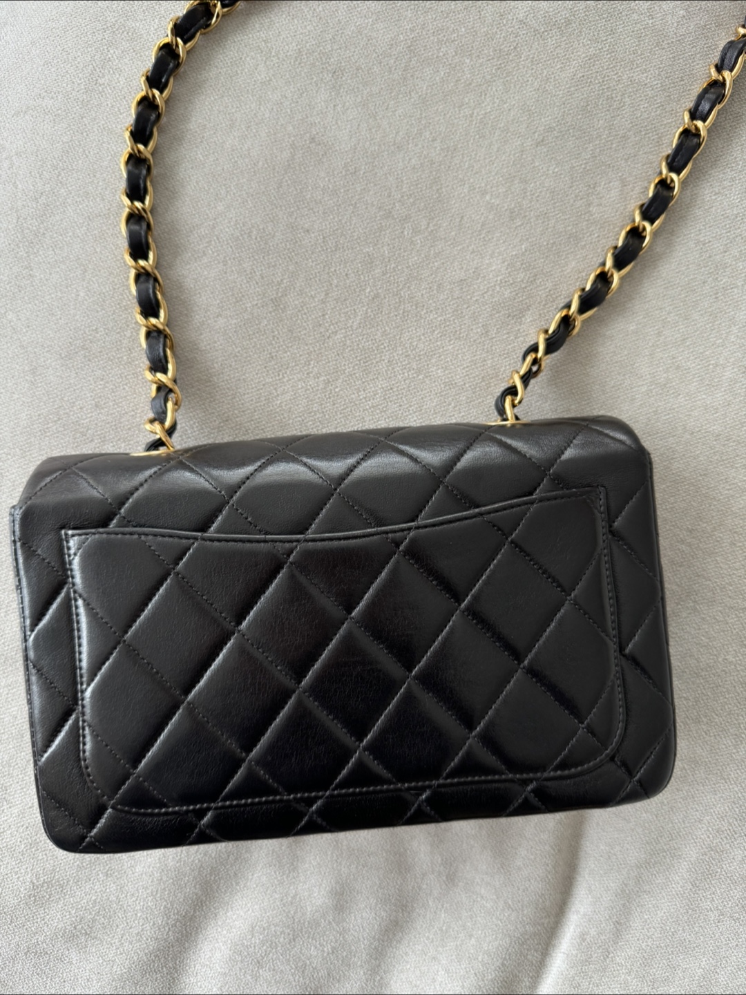 Vintage Chanel Black Quilted Lambskin Leather Shoulder Bag - photo 3