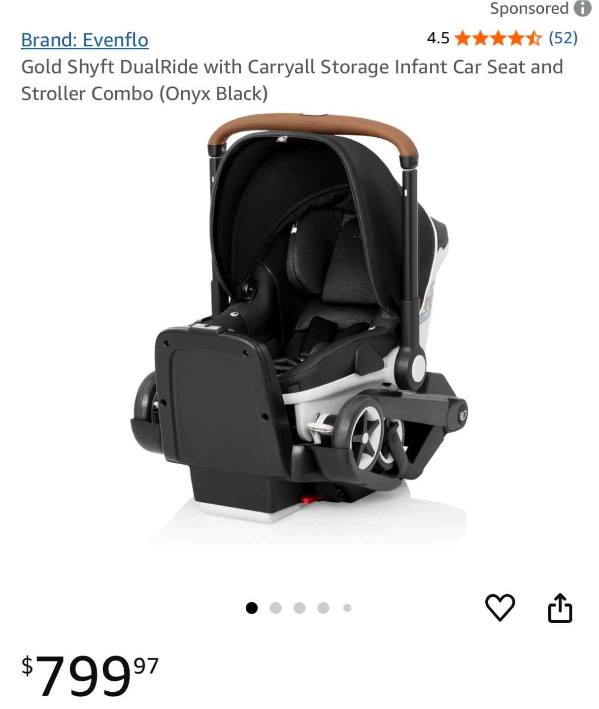Evenflo Gold Shyft DualRide Infant Car Seat
