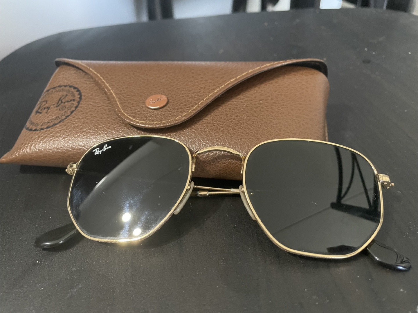 Ray-Ban Hexagonal Sunglasses with Case
