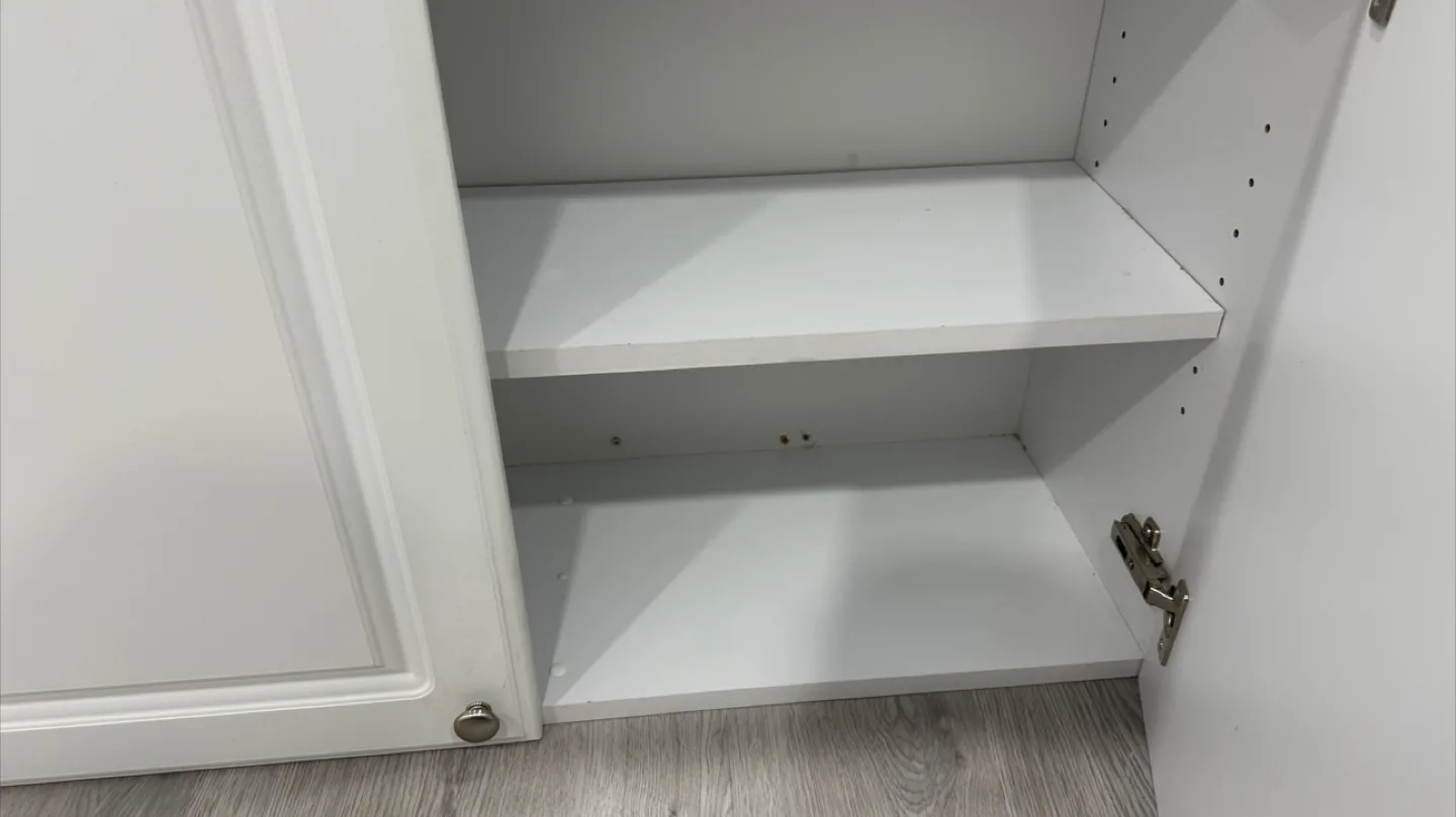 Three Compartment  White  Cabinets image indicator(6)