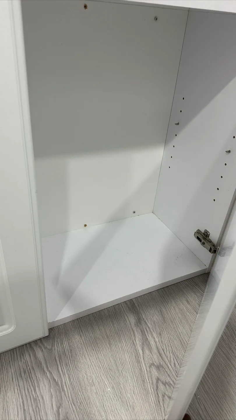 Three Compartment  White  Cabinets image indicator(5)