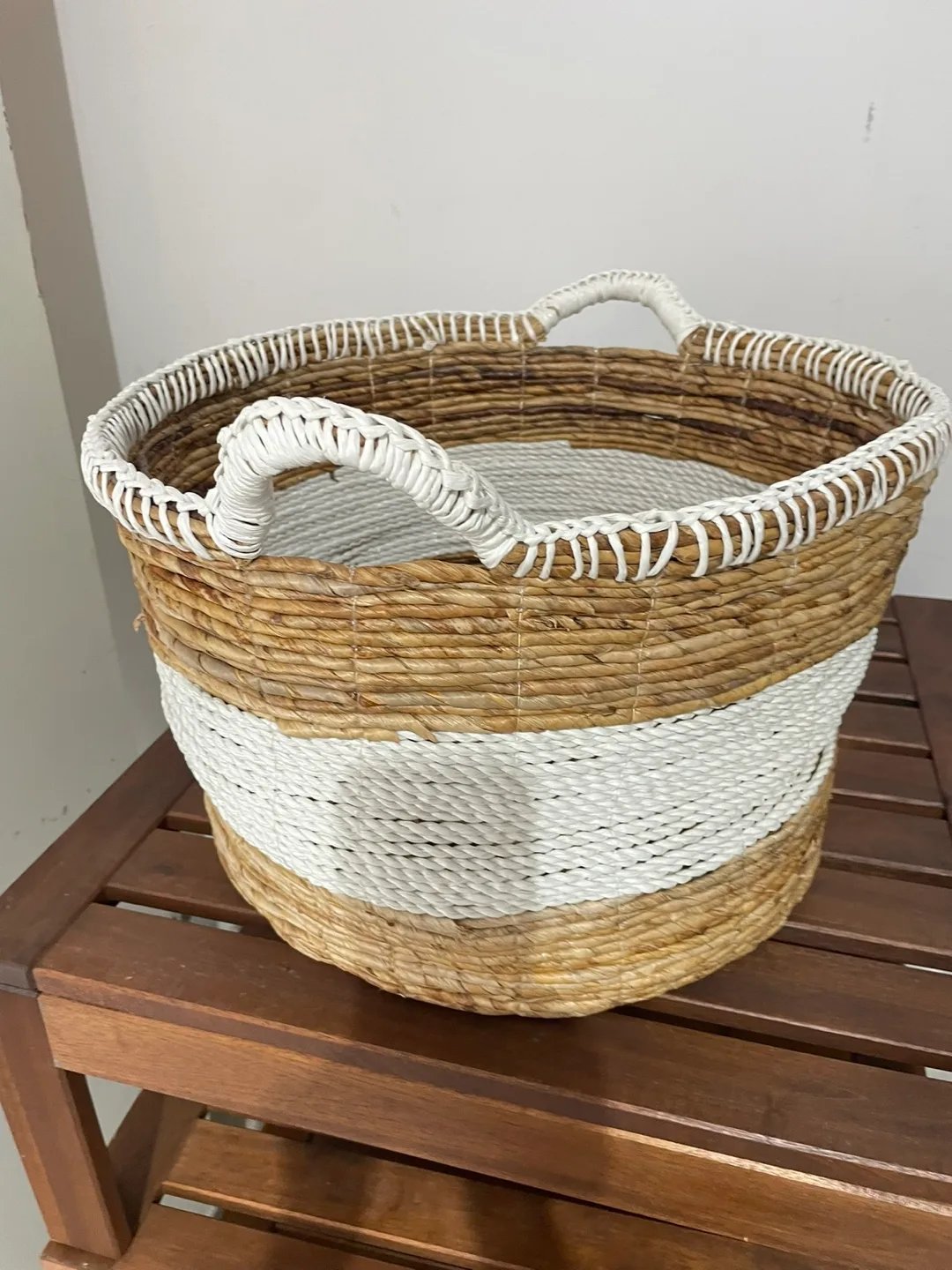 Large Woven Seagrass Storage Basket with Handles thumbnail