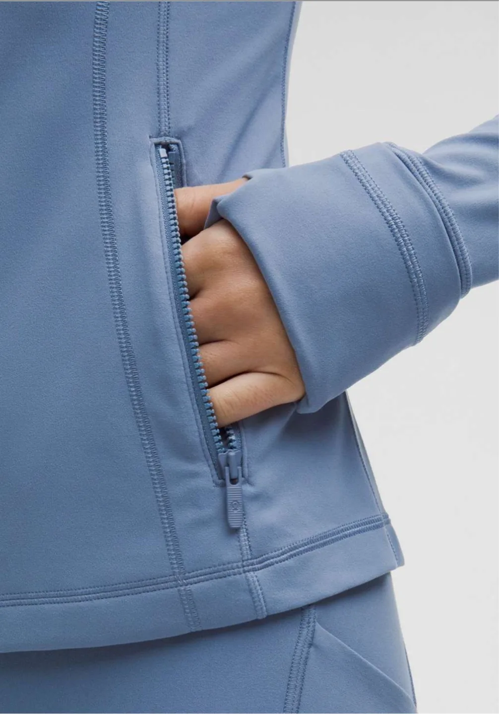 Lululemon Define Jacket *Nulu - Washed Denim - size 8 image indicator(3)