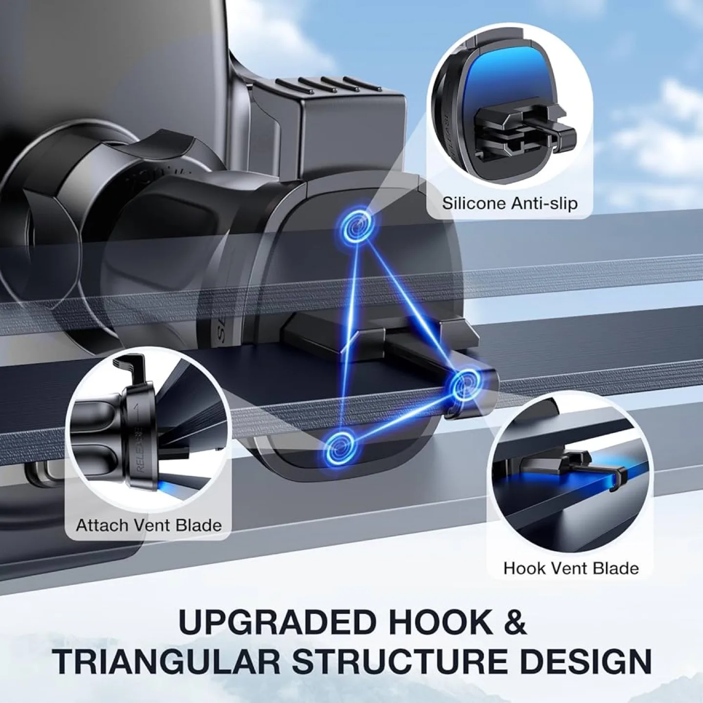MIRACASE Car Phone Mount - Air Vent Holder image indicator(3)