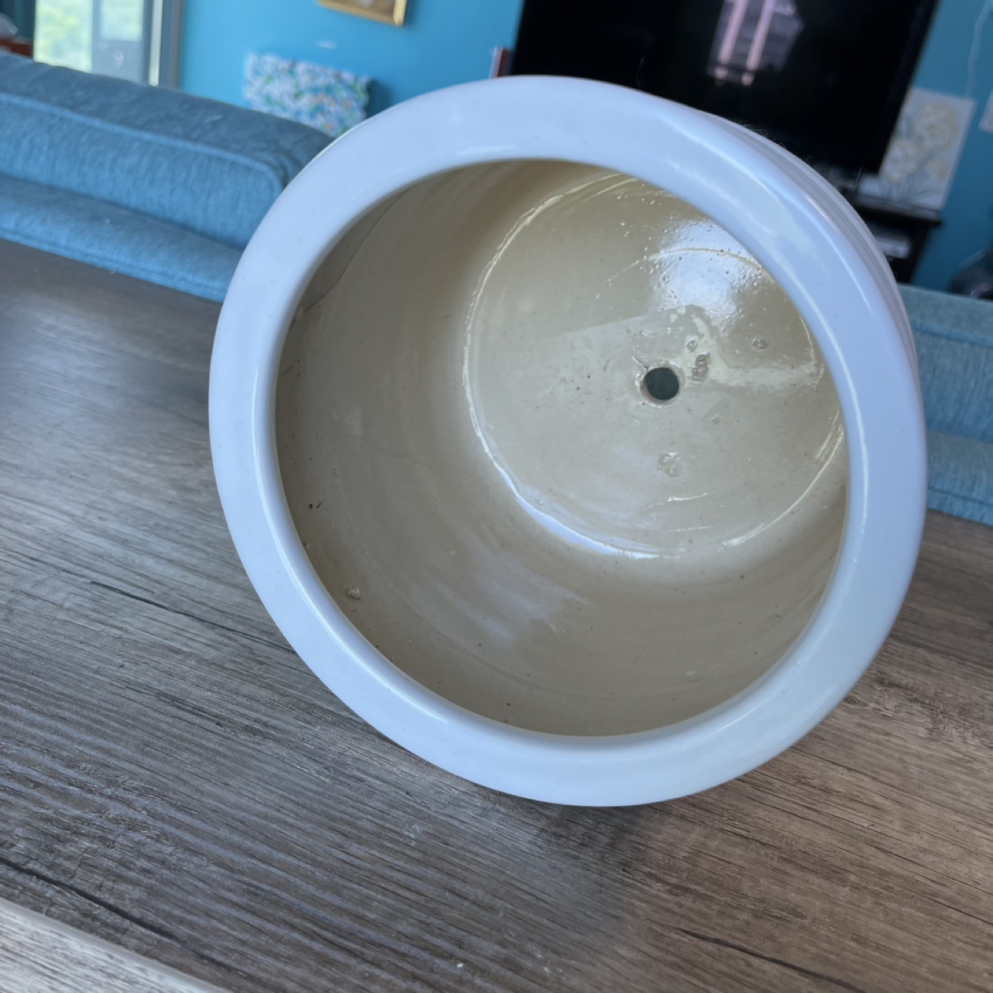 White Ceramic Planter Pot - 17x14cm / 5 1/2” x 6 3/4” - photo 5