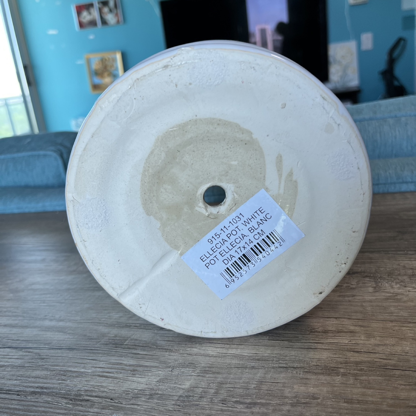 White Ceramic Planter Pot - 17x14cm / 5 1/2” x 6 3/4” - photo 3