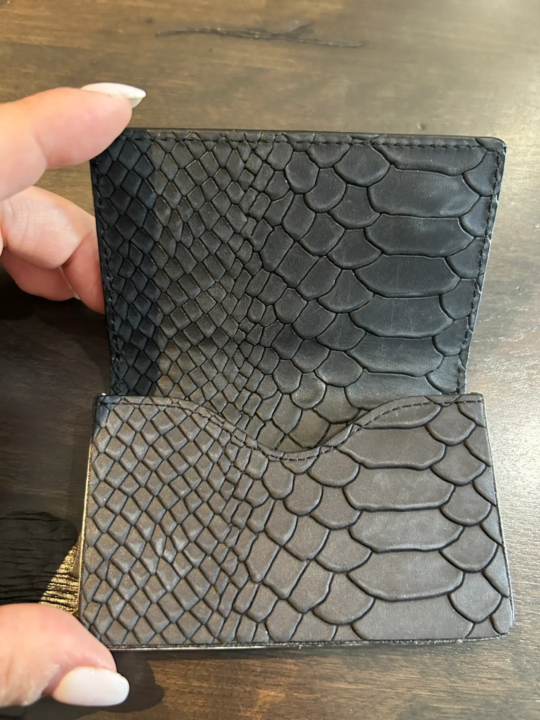 Victoria's Secret Black Snakeskin Card Holder image indicator(3)