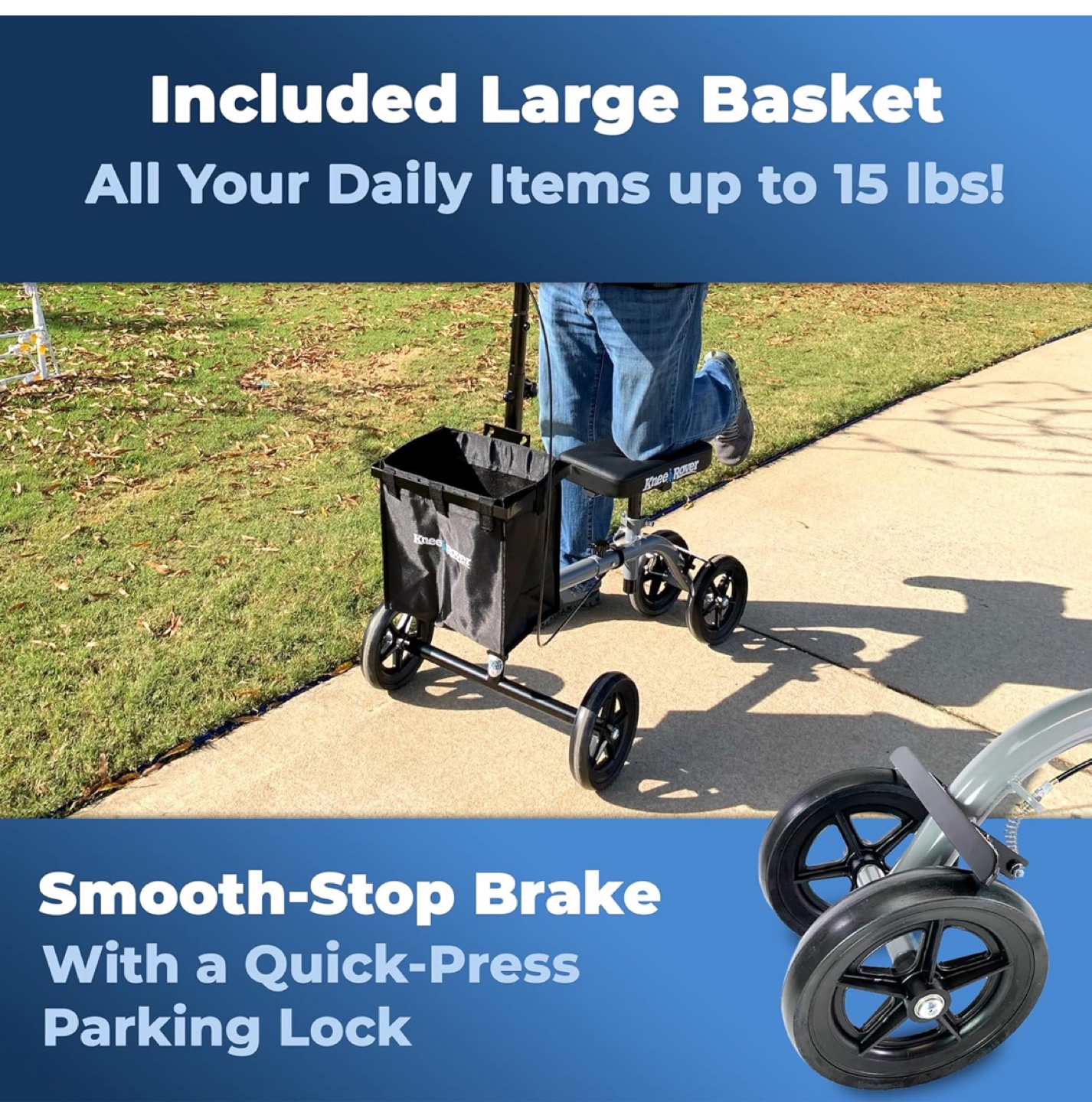 KneeRover Ultra Knee Scooter - Lightweight Crutches Alternative - photo 4