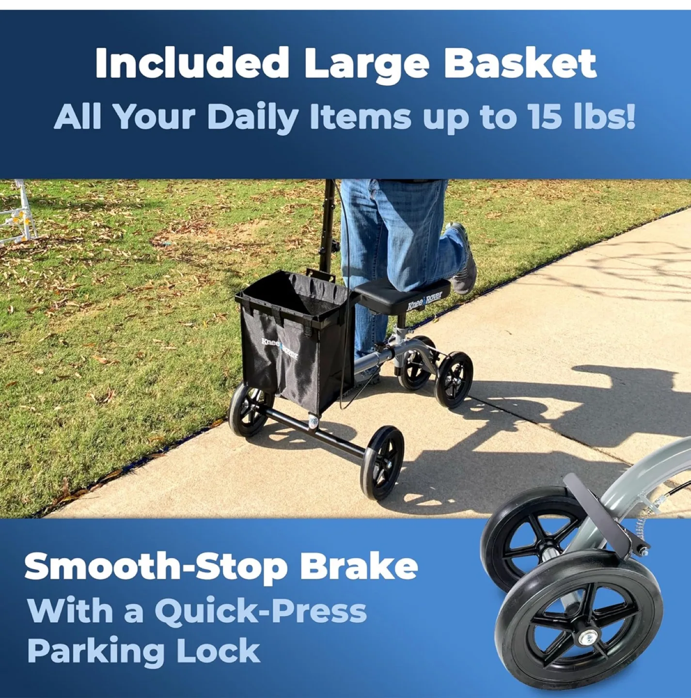 KneeRover Ultra Knee Scooter - Lightweight Crutches Alternative image indicator(4)