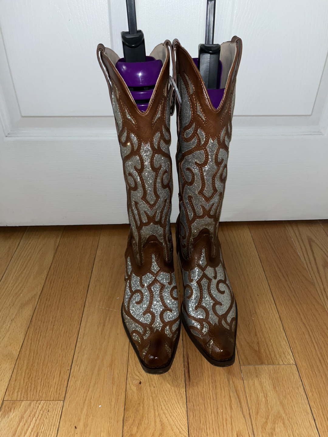 Brown and Silver Cowboy Boots