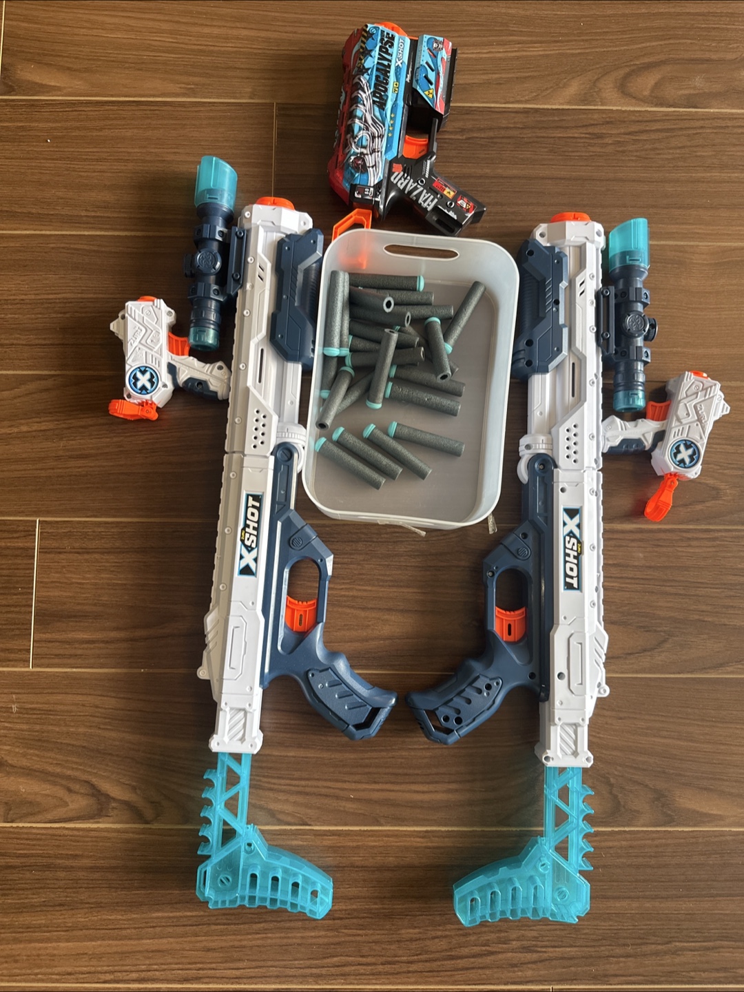 X-Shot blasters with darts