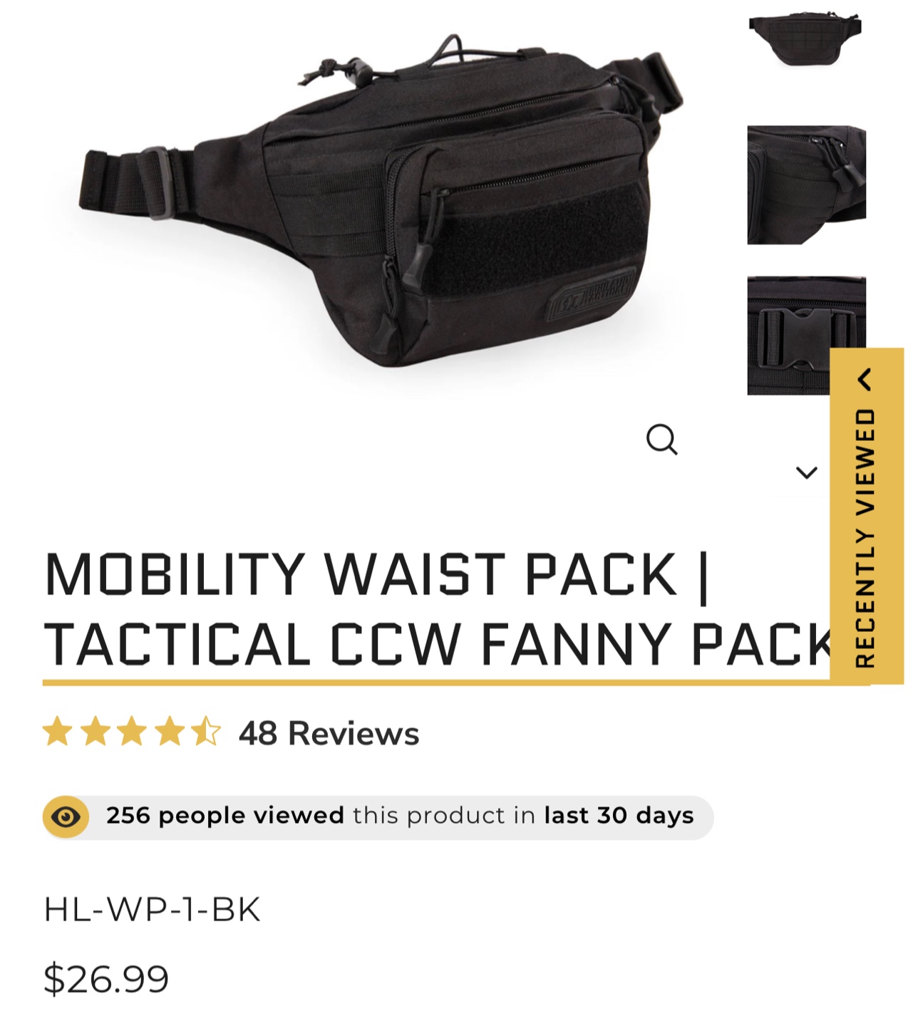 Highland Tactical Mobility Waist Pack - Black - photo 5