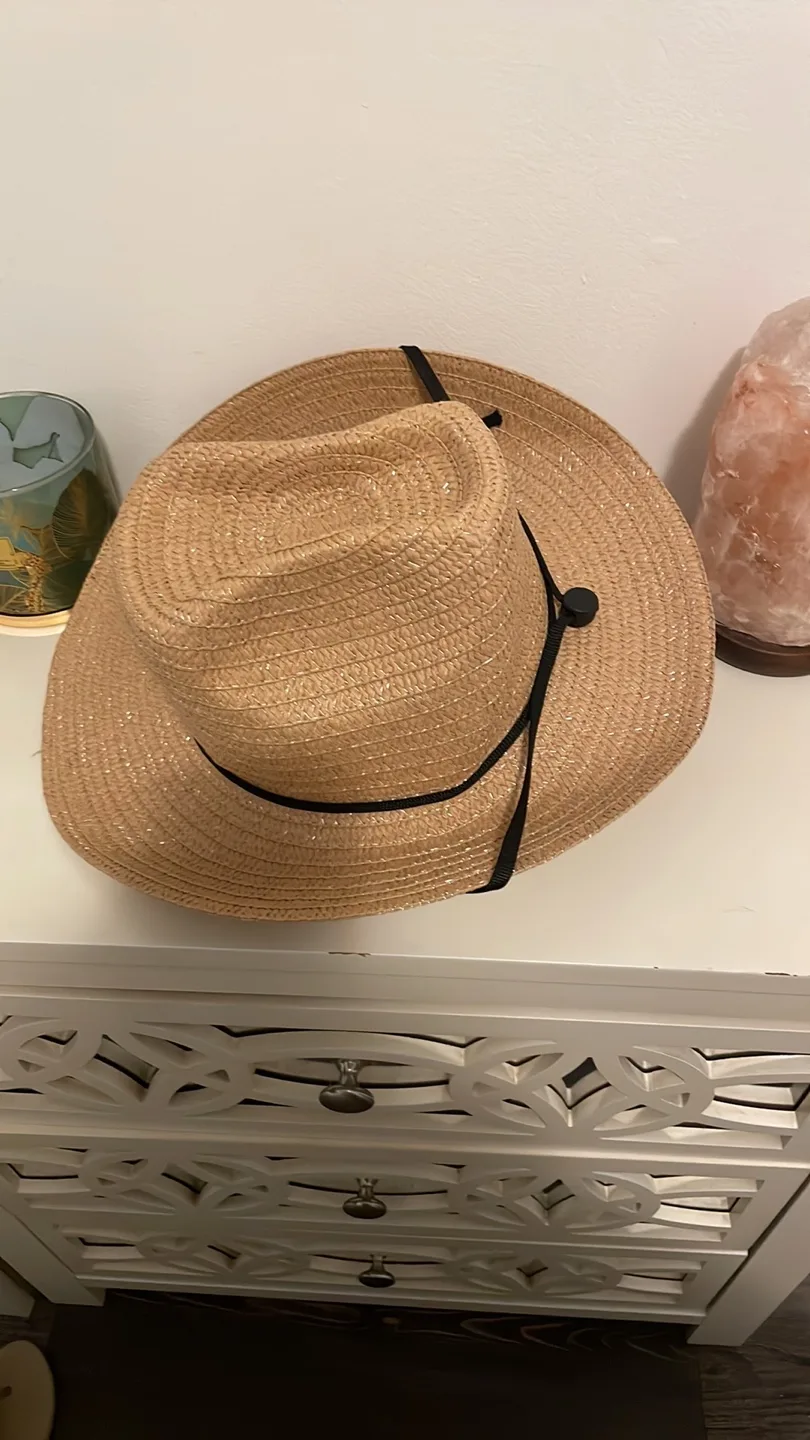 Straw Cowboy Hat with Black Band image indicator(4)