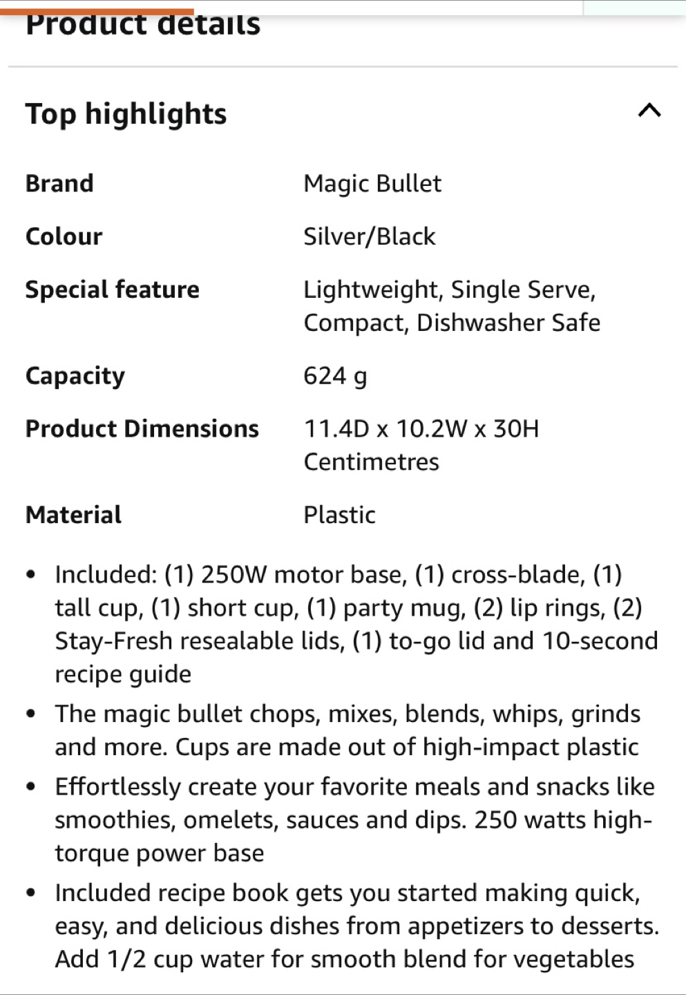 Magic Bullet Blender - Silver/Black - photo 4