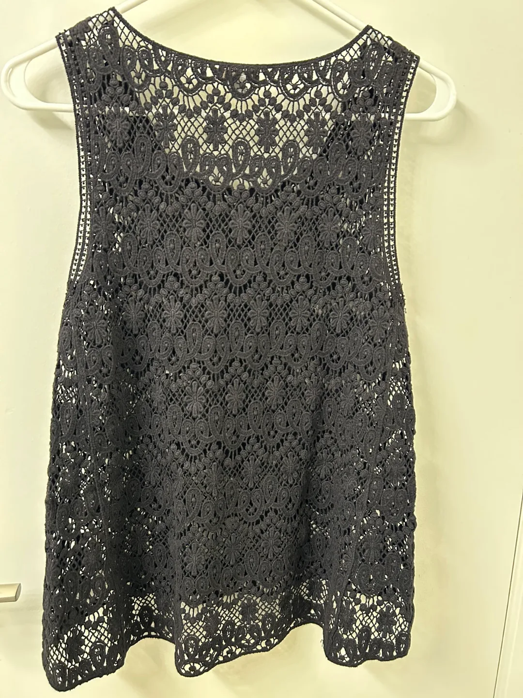 Ecote Black Lace Tank Top with Gold Studs - Size XS image indicator(2)