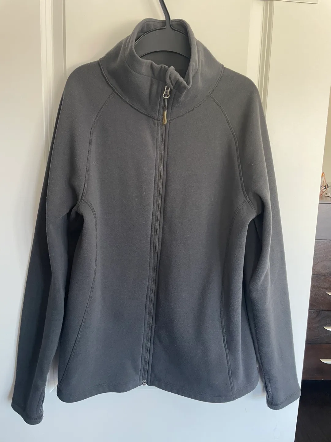 Segments Active Women's Size Large Black Fleece Zip-Up Jacket thumbnail