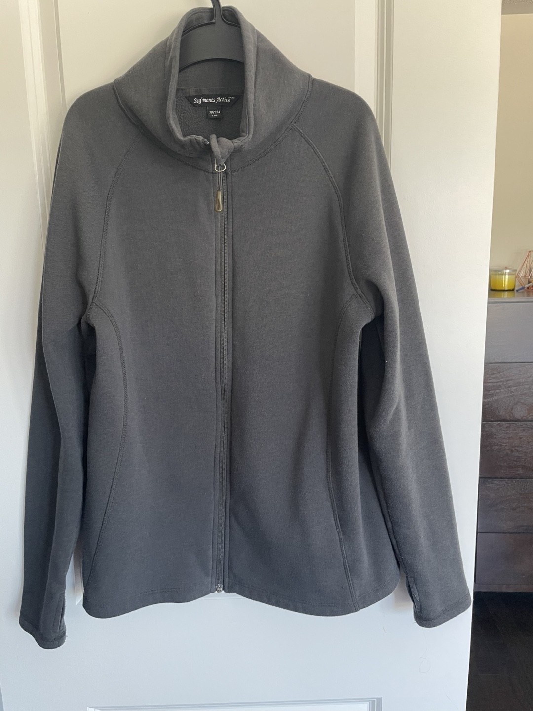 Segments Active Women's Size Large Black Fleece Zip-Up Jacket - photo 3
