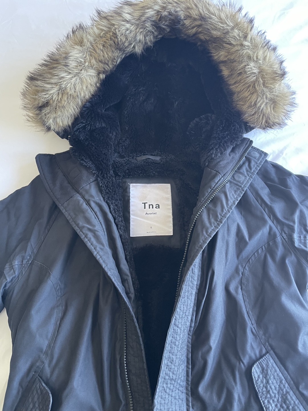 TNA Avoriz Parka Long Down Jacket Size 6 - photo 2