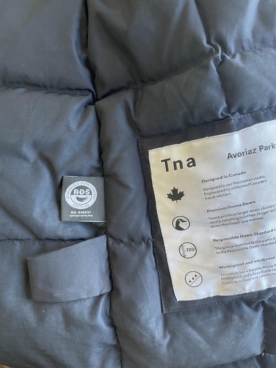 TNA Avoriz Parka Long Down Jacket Size 6 - photo 4