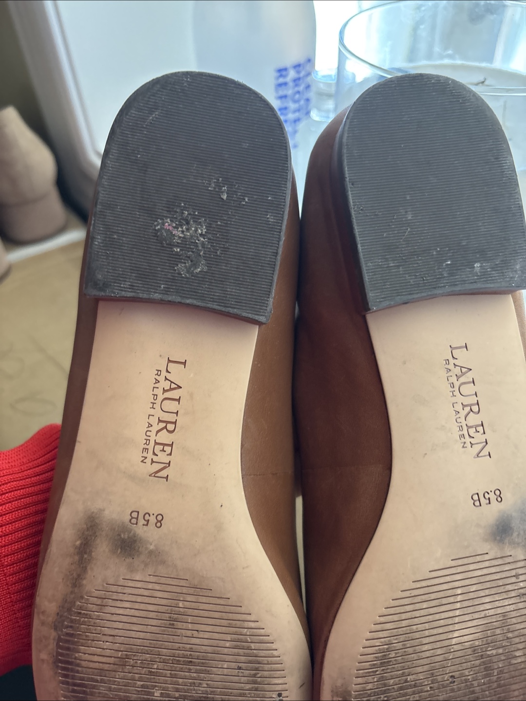 Lauren Ralph Lauren Brown Leather Ballerina Flats - Size 8.5 - photo 3