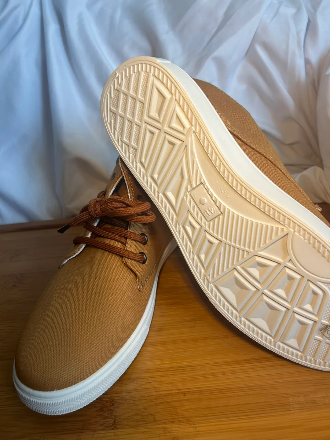 Tan Canvas Lace-Up Boots image indicator(4)