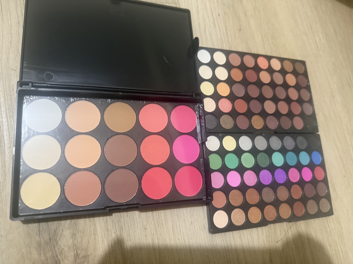 Two Makeup Palettes: 80 Eyeshadows and 15 Blushes