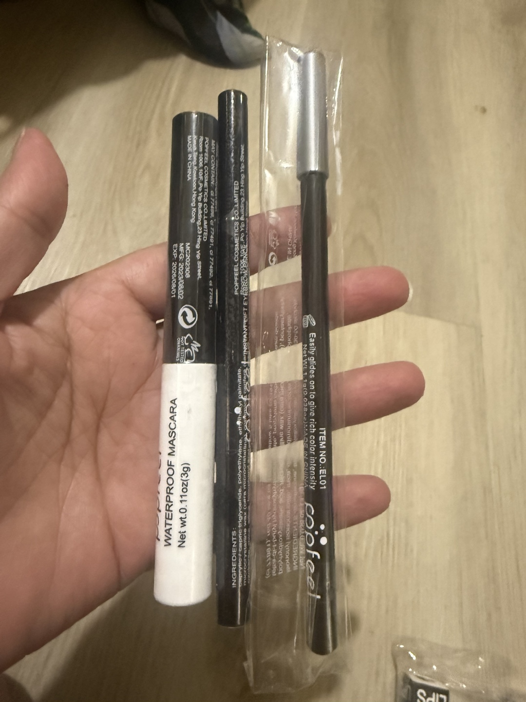 Popfeel Waterproof Mascara, eyeliner and Eyebrow Pencil