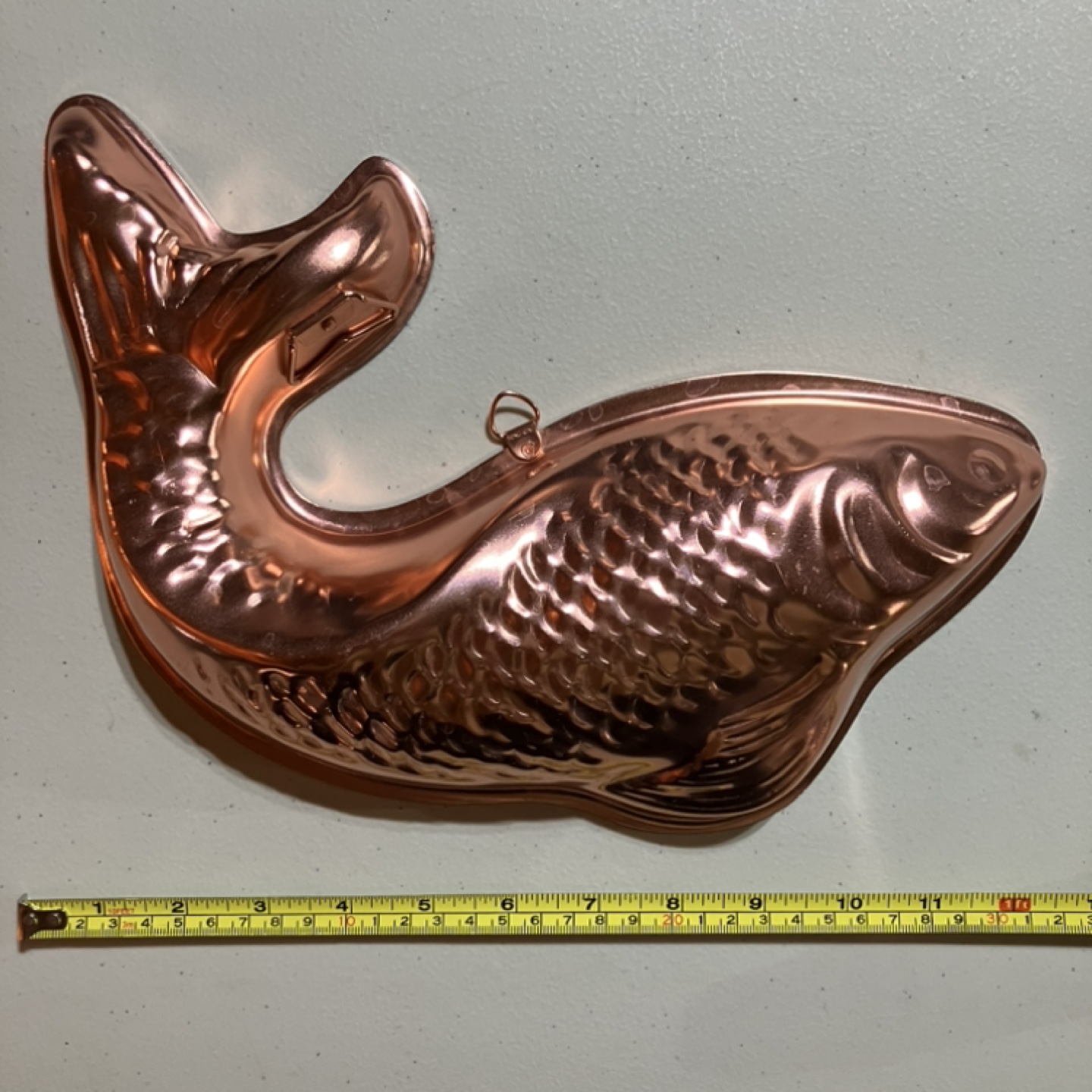 Vintage Copper-toned Fish Shaped Jelly Mold