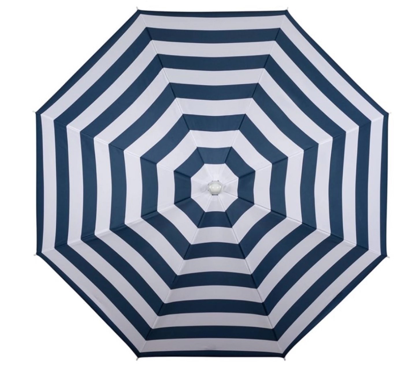 Blue and White Striped Beach Umbrella - photo 2